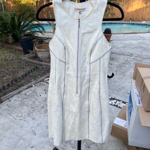Rebecca Taylor Ivory Textured Mini Dress
